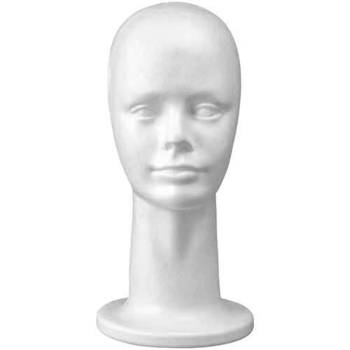 13'' Inch Styrofoam Foam Head Wig Head Mannequin Manikin Head Display Head Wig hat Stand, Style, Model & Display Women's Wigs, Hats & Hairpieces, Medium, by Adolfo Designs