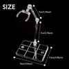 Migaven Action Figure Stand, 10pcs Assembly Action Figure Display Holder Base Doll Model Support Display Stand Compatible with HG RG SD SHF Gundam 1/144 Toy Clear
