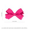 Wee Ones Girls' Grosgrain Bowtie with Knot Wrap and Streamer Tails on a WeeStay Hair Clip, Tiny, White