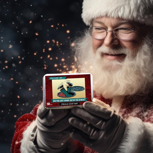 Crawl From Sewer Soap Bar - Weird Gag Gifts for Adults Unisex Easter Ideas Funny Bath Gifts Stocking Stuffer Charcoal Infused Oak Moss Aloe Light