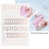 3D Lines Nail Stickers Rose Gold Metal Nail Art Decals 8 Sheets Stripe Lines Letters French Tips Self-Adhesive Nail Decals Curve Nail Art Sliders Nail Supplies for Women Manicure DIY Decorations