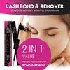 FADLASH Lash Bond and Remover, 2 in 1 Cluster Lash Glue and Lash Remover for Cluster Individual Lashes Soothing Non-Irritating Lash Adhesive Super Strong Hold 48 Hours Lash Glue Remover