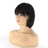 BTWTRY Black Synthetic Short Braided Bob Wigs for African American Women with Adjustable Elastic Band Small Box Braided Synthetic Wigs (Short Hair, Black)