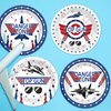 48Pcs Fighter Jet Pilot Birthday Party Paper Plates for Airplane Aviation Party Supplies 7" Fighter Jet Pilot Themed Birthday Party Disposable Plates for Kids Birthday Baby Shower Party Decorations