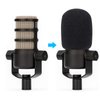 PodMic Pop Filter Foam Cover - Mic Windscreen Wind Cover Customized for Rode PodMic Podcasting Microphone to Blocks Out Plosives（2Pcs）