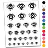 Three Tears Evil Eye Nazar Charm Temporary Tattoo Water Resistant Fake Body Art Set Collection - Dark Blue (One Sheet)