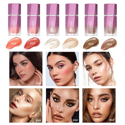 Yeweian Matte Dewy Liquid Blush, Silky Smooth Cream Soft Blush Stick Natural Matte Finish, Long-Lasting Waterproof and Sweat proof Blush Stick Makeup for Cheek Lip eye, Cruelty-free,02 Cherry