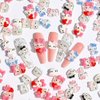 40 Pcs Cute Cartoon Nail Charms Kawaii Nail Decals Flatback Resin Design 3D Nail Charms for Acrylic Nails Rhinestone Supplies Cute Cat Nail Decoration DIY Nail Accessories