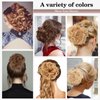 BOGOLDIE 5 Pcs Messy Hair Bun Women Hairpiece Messy Curly Hair Bun Tousled Updo Elastic Rubber Band Extends Ponytail For Women Girls (m27/613)