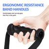 HXD-ERGO Ergonomic Exercise Handles for Cable Machine Attachments, Resistance Bands - Gym Handles for Yoga, Pilates, Strength Training Workout (Black/Grey/Blue)
