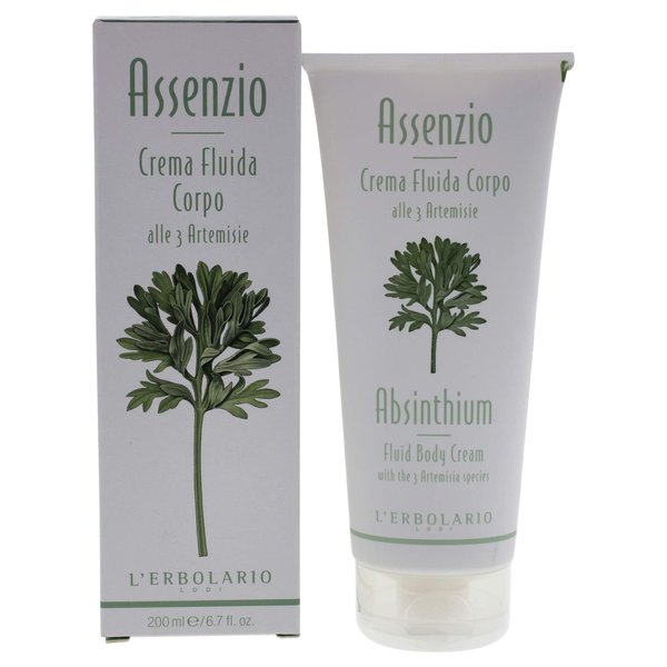 L’Erbolario Absinthium Fluid Body Cream - Anti-Aging Moisturizer for Dry Skin - Artemesia, Shea Butter, and Vitamin E - Light, Floral Scent - 6.7 oz