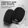GUARD&MARINE Exfoliating Korean Bath Mitts (Tirkish Kessa Gloves) for Body Scrub, Dead Skin Removal and Deep Cleansing - Set of 2 pcs