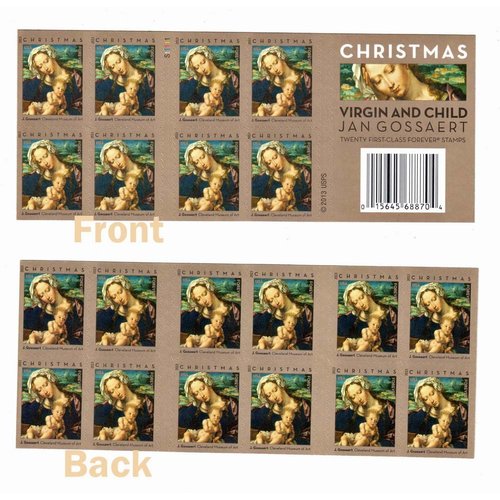 USPS Forever Postage Stamps Christmas Holiday Virgin & Child -- Booklet of 20