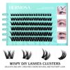 Hermosa Roseville Radiance imPRESS False False Eyelashes, Vegan Mink Eyelashes with 54 Clusters, 100% Handmade Faux Mink Materials with Natural Looking and Black Cotton Band, Easy Apply HMFD21