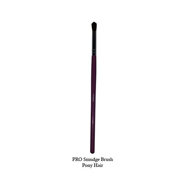 Tootloo Professional High PRO Smudge Brush Brown Pony Hair Bristles 6-1/2" Black Wooden Handle. For eye shadow, blush, powder, foundation, and lips. (Lavender)