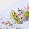Flowers Nail Stickers for Acrylic Nails, 5D Embossed Flower Nail Decals Daisy Flora Nail Aart Stickers Self-Adhesive Nail Supplies Spring Summer Nail Art Accessories for Women Manicure Decoration
