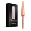 MelodySusie Super Long 5 in 1 Nail Drill Bits, 3/32'' Carbide Tungsten Bits, Suitable for Manicure Pedicure Cuticle Gel Polishing, Professional Advanced Bits, Rose Gold, Series Bit-X, Fine