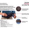 MUELLER Sports Medicine Adjustable Lumbar Back Brace with Removable Pad, Back Pain Relief Support for Men and Women, Ideal for Upper and Lower Back Pain, Sciatica, Scoliosis, Black, Regular Size
