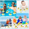 Sotiff Mini Rubber Ducks Bulk for Kids Children Cute Yellow Duck Toy for Dashboard of Car Bathtub Ornaments with Sunglasses Swim Ring Mini Hat Necklace and for Baby Shower(24 Sets,Cute)