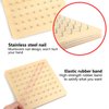 Thoth Montessori Wooden Geoboard Mathematical Manipulative Material Array Block Geo board with 36Pcs Pattern Cards and Rubber Bands Matrix 8x8 for Kids Graphical Educational Toys Early Development Toy