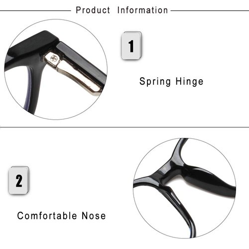 SIGVAN Progressive Multifocal Computer Glasses Women Men Blue Light Blocking Reading Glasses Spring Hinge Readers (2 Mix, 2.25)