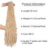 Leeven 30 Inch Blonde Natural Butterfly Soft Locs Distressed New Faux Locs Crochet Braids Hair 1 Pack Pre Looped Long Goddess Locs Curly Afro Roots Synthetic Hair Extensions for Women 15 Strands #613