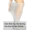 MOLAX Extra Wide Diabetic Socks Bariatric Non Binding Knee High Sock for Edema Cast Men Women 2 Pairs