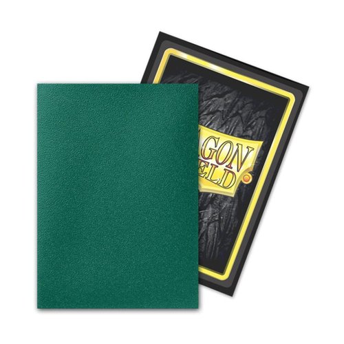 Dragon Shield Sleeves - Matte Dual: Power - 100CT Metallic Green Card Sleeves - Textured Back - Compatible with Magic The Gathering, Pokémon, and Yugioh TCG & LCG - Top Loader