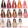 Vitorish Ombre Blonde Wig,28 Inches Long Wavy Curly Ombre Blonde Wig with Dark Root Small Lace Synthetic Heat Resistant Wigs for Women Daily Party Use (Ombre Blonde)