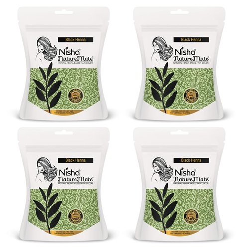 Nisha Nature Mate Henna Powder for Hair Colour, Black Henna, Permanent Hair Color, Ammonia Free, ...
