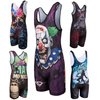 KO Sports Gear - Unisex Wrestling Singlet (Zombie Clown, Youth X-Small)