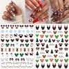 8 Sheets Christmas Nail Art Stickers 3D Cartoon Nail Stickers Christmas Garland Tree Nail Design Winter Nail Supplies Cute Nail Decals for Women Girls Kids Holiday Nail Art Decorations