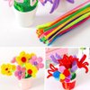 GSHLLO 200 Pcs Craft Pipe Cleaners Fuzzy Chenille Stems DIY Pipe Art Decorations Chenille Crafts Pipecleaners Twistable Stems for Kids Children Black White