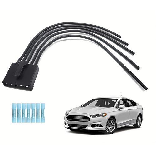 WPT1285, 645-512 Blower Motor Resistor Connector, AC Fan Pigtail Wiring Harness Connector Compati...
