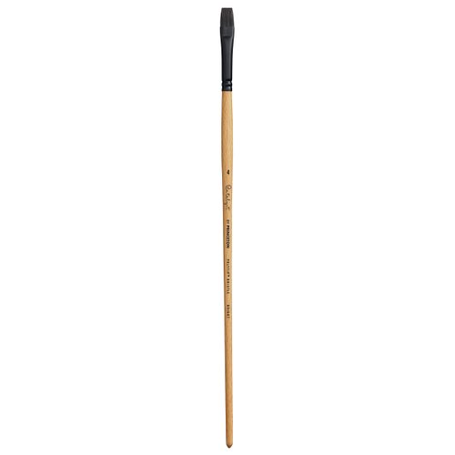 Princeton Catalyst, Series 6400, Long-Handle Synthetic Polytip Bristle Paint Brush, Bright, 4