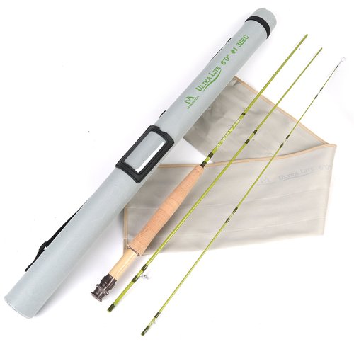 Maxcatch Ultra-Lite Fly Rod for Stream River Panfish/Trout Fishing 1/2/3 Weight and Combo Set Available (1-Weight 6ft 3-Piece)
