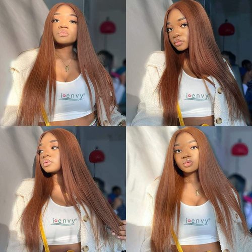26 28 30 Inch Color #30 Bundles Human Hair Brown Straight Human Hair Bundles 8A Brazilian Unprocessed Virgin Hair 3 Bundles Color #30 Straight Bundles Remy Hair Extensions Brown Bundles
