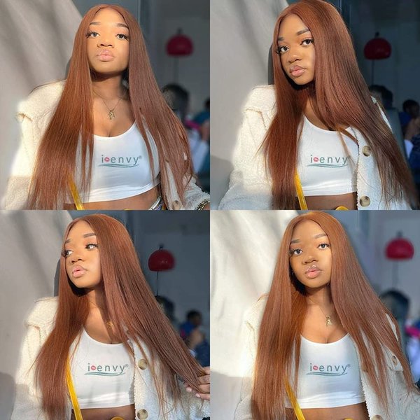 26 28 30 Inch Color #30 Bundles Human Hair Brown Straight Human Hair Bundles 8A Brazilian Unprocessed Virgin Hair 3 Bundles Color #30 Straight Bundles Remy Hair Extensions Brown Bundles