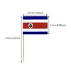 100PCS Costa Rica Flag Costa Rican Small Toothpick Flag Decor Mini Cupcake Toppers Cocktail Picks