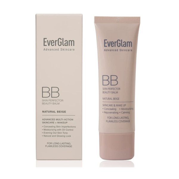 EverGlam K-Beauty Skin Perfector Korean BB Cream, Light Medium - Flawless, Natural Glow in Seconds | Multi-Function Tinted Moisturizer: Stays On All Day, Dewy, Water-Resistant, Oil-Controlling