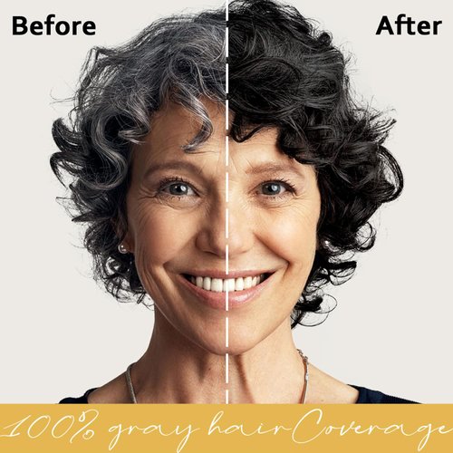 Callmynm Black Hair Dye Shampoo 3-In-1, Instant Gray Hair Coverage in Minutes-Long Lasting Argan Oil Herbal Hair Color Shampoo champu con tinte para canas 500ml