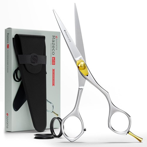 Suvorna Hair Cutting Scissors for Professionals, Barbers - Hair Shears for Cutting, Trimming, Grooming, Precision - Extremely Sharp Razor Edge - Made With 6.5" Japanese Stainless Steel for Men, Women.