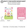Big Dot of Happiness Easter Gnomes - 4 Spring Bunny Party Games - 10 Cards Each - Gamerific Bundle