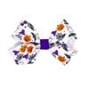 Wee Ones Girls Halloween-themed Pink Boo Ghost Printed Grosgrain Hair Bow, Halloween Characters, Mini