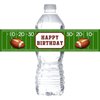 MonMon & Craft Football Birthday Water Bottle Stickers - Sport Theme Birthday Bottle Wrappers Baby Shower - Kids Boy Men Football Player Birthday Party Bottle Labels Supplies Waterproof (Set of 32)
