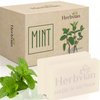 2 Pcs Peppermint Soap Bars, Mint Mentha Arvensis Moisturizing Soap Bars, Back Ance Bath Body and Face Soap, Cleanser Soap Bar with Mint and Coconut Oil, Soap for Men, Women, Teen and All Skin Types
