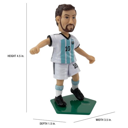 Maccabi Official Lionel Messi Argentina National Team Soccer Action Figure, 4.5” H x 3.5” W x 1.5” D