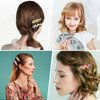 18PCS No Bend Hair Clips, Checkerboard No Crease Curl Pins, Acrylic Resin Flat Styling, Colorful Bang Seamless Duckbill Barrette for Makeup Hairstyle Accessories for Women Girls