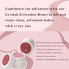 Eyelash Extension Remover Kit - 10ML Strawberry Scented Lash Remover for Lash Extensions | Includes Eye Patch & Microswab Brushes | Gentle Formula, Quick Dissolving, No Irritation(strawberries)