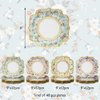 Eopelsm Floral Paper Plates Spring Tea Party Disposable Plates Tableware for Mother's Day Blossom Flower Fairy Garden Bridal Birthday Baby Shower Party Supplies, Pack of 48 (9 inch)